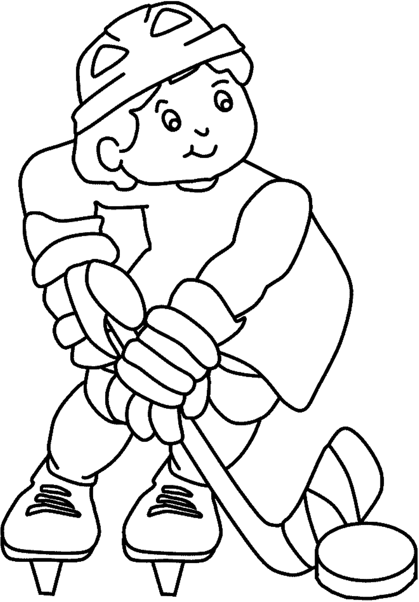 ice hockey player coloring pages
