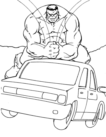 incredible hulk coloring pages free