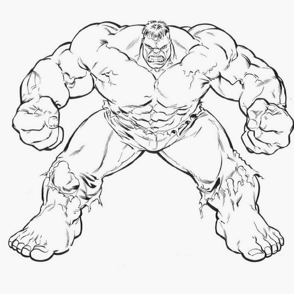 incredible hulk free coloring pages