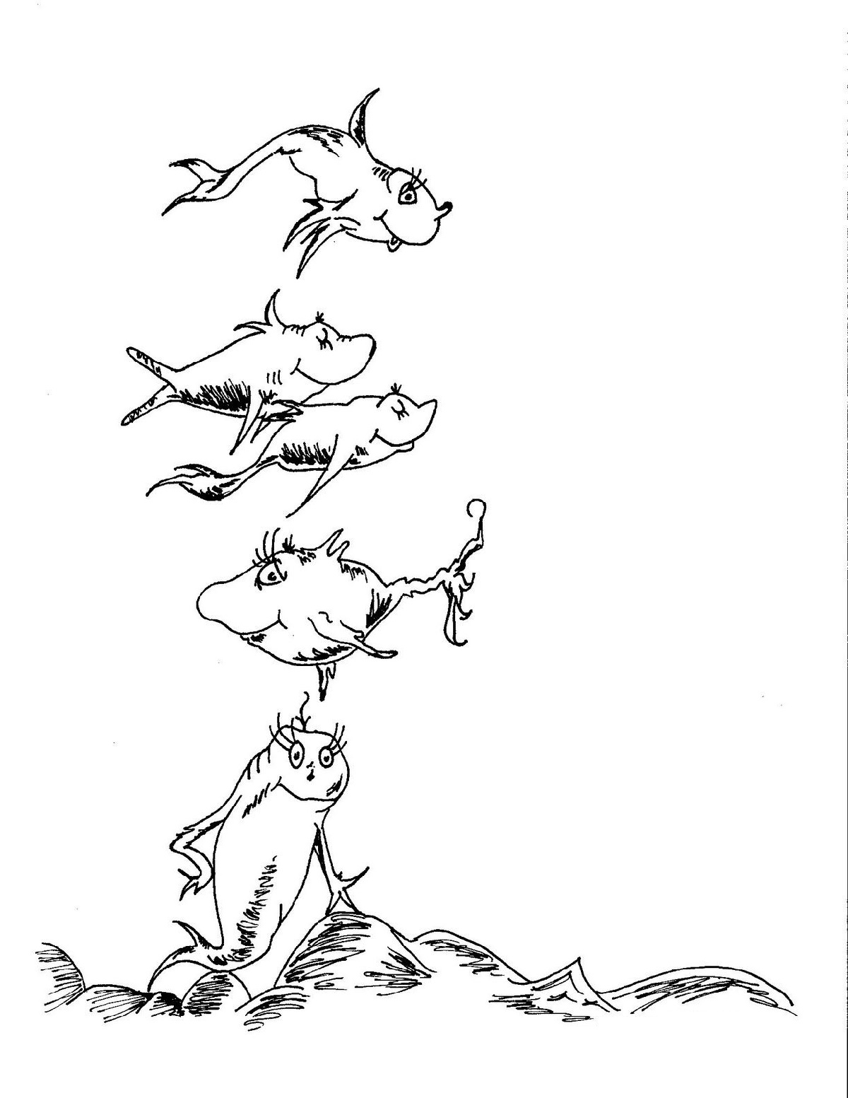dr seuss characters coloring pages