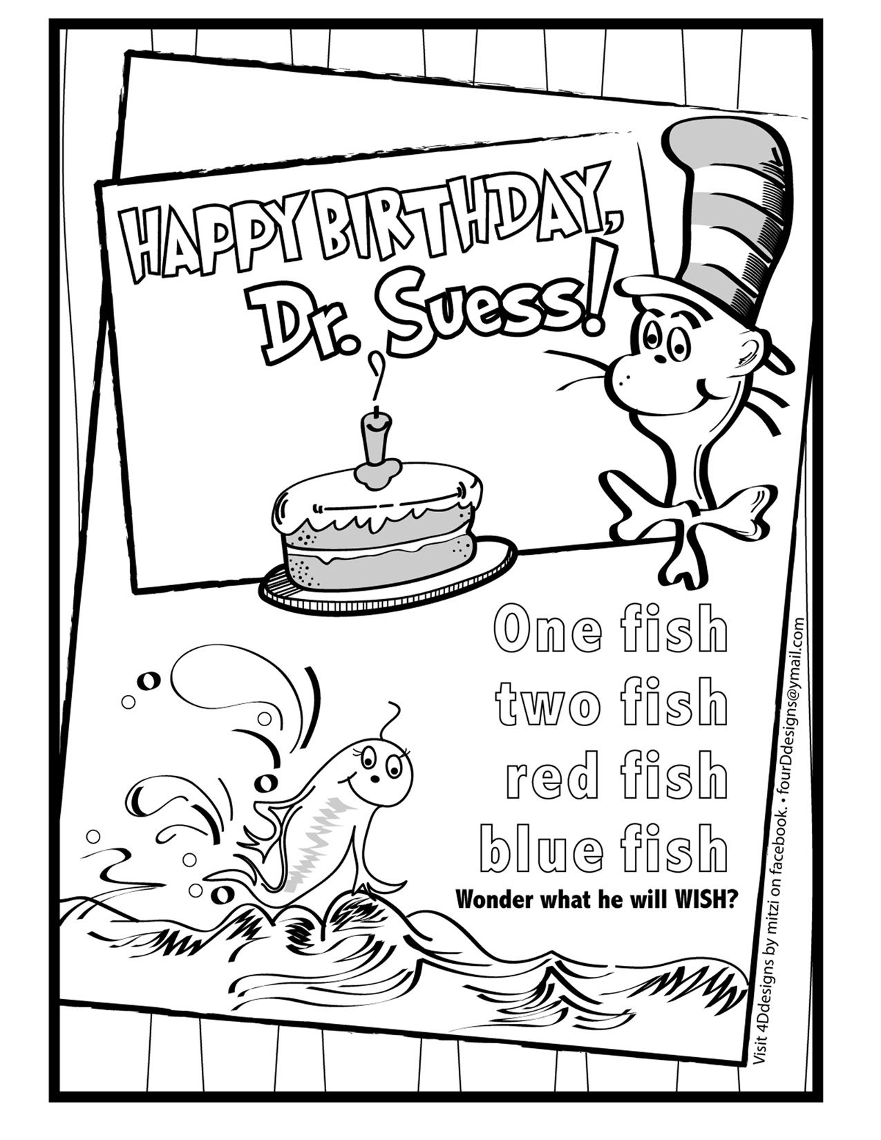 happy birthday dr seuss coloring pages