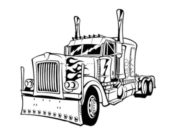 inspirational optimus prime coloring page