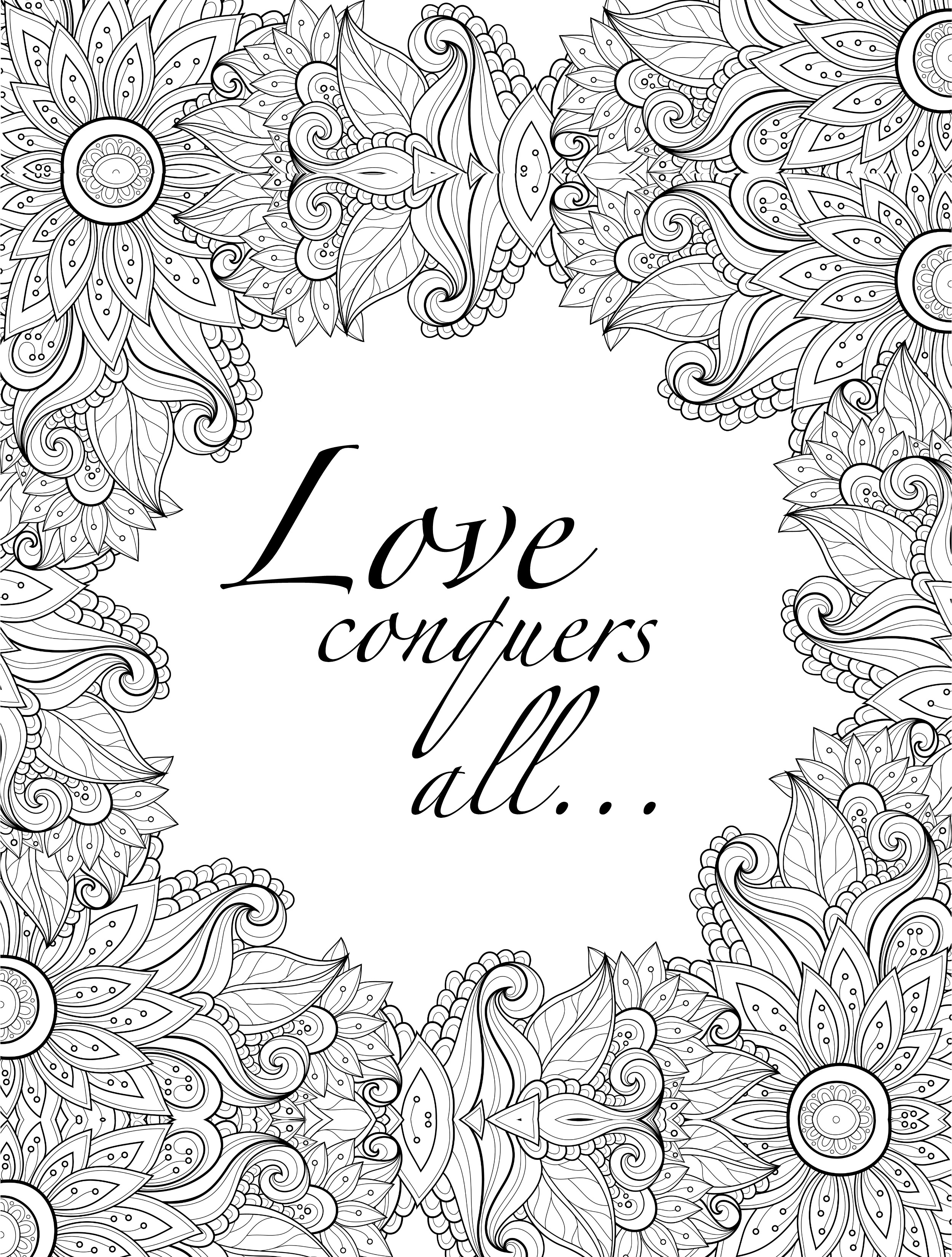 inspirational quote coloring pages for adults