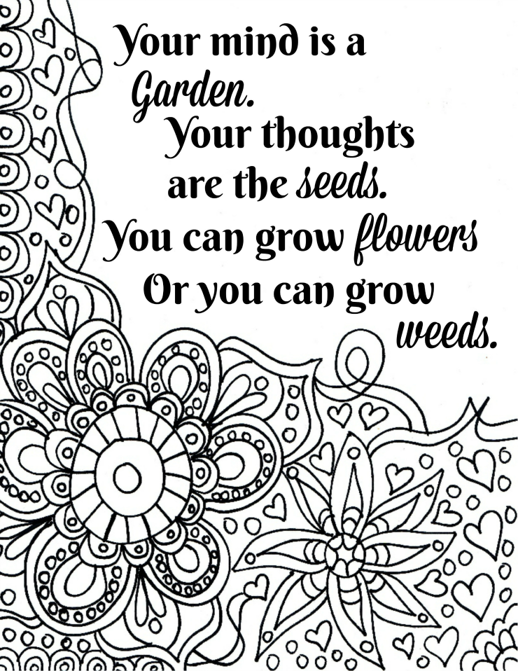 inspirational quote coloring pages