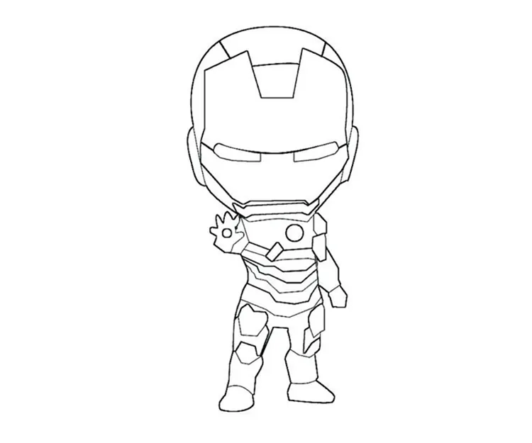 baby iron man coloring pages