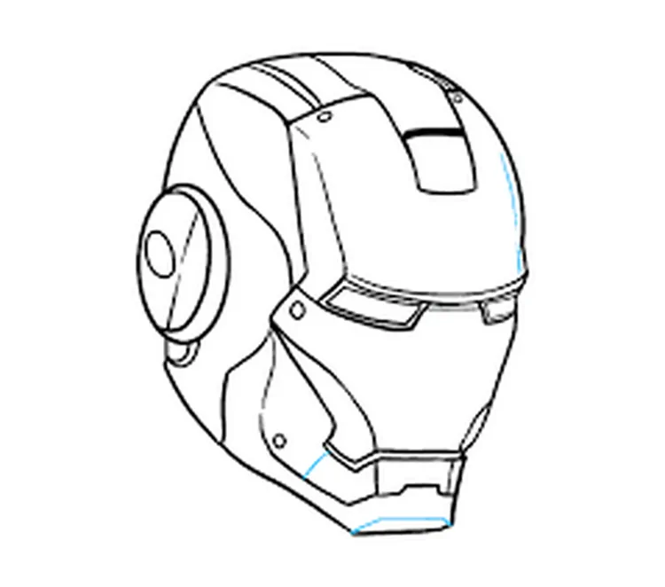 iron man face coloring page