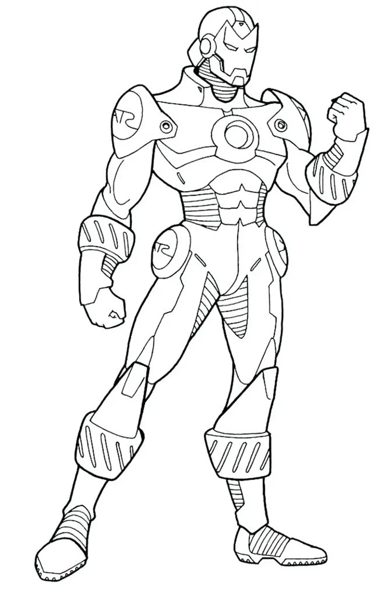 print iron man coloring pages