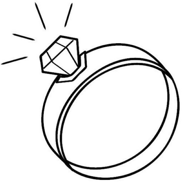 ivory diamond wedding ring coloring page