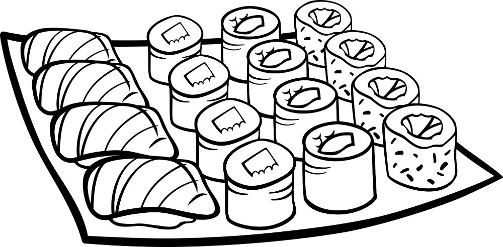 japanese food coloring pages