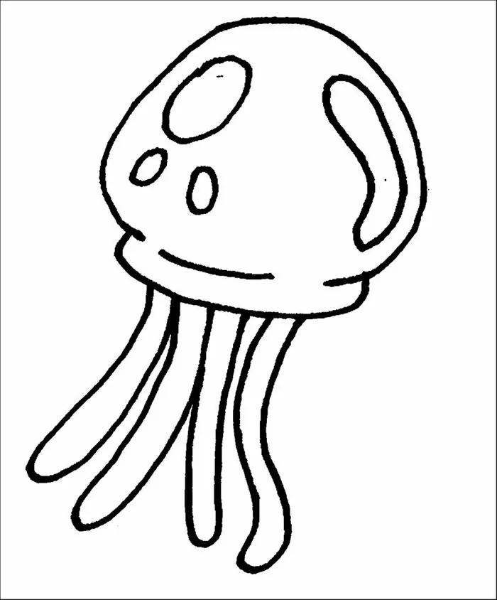 jellyfish coloring pages simple
