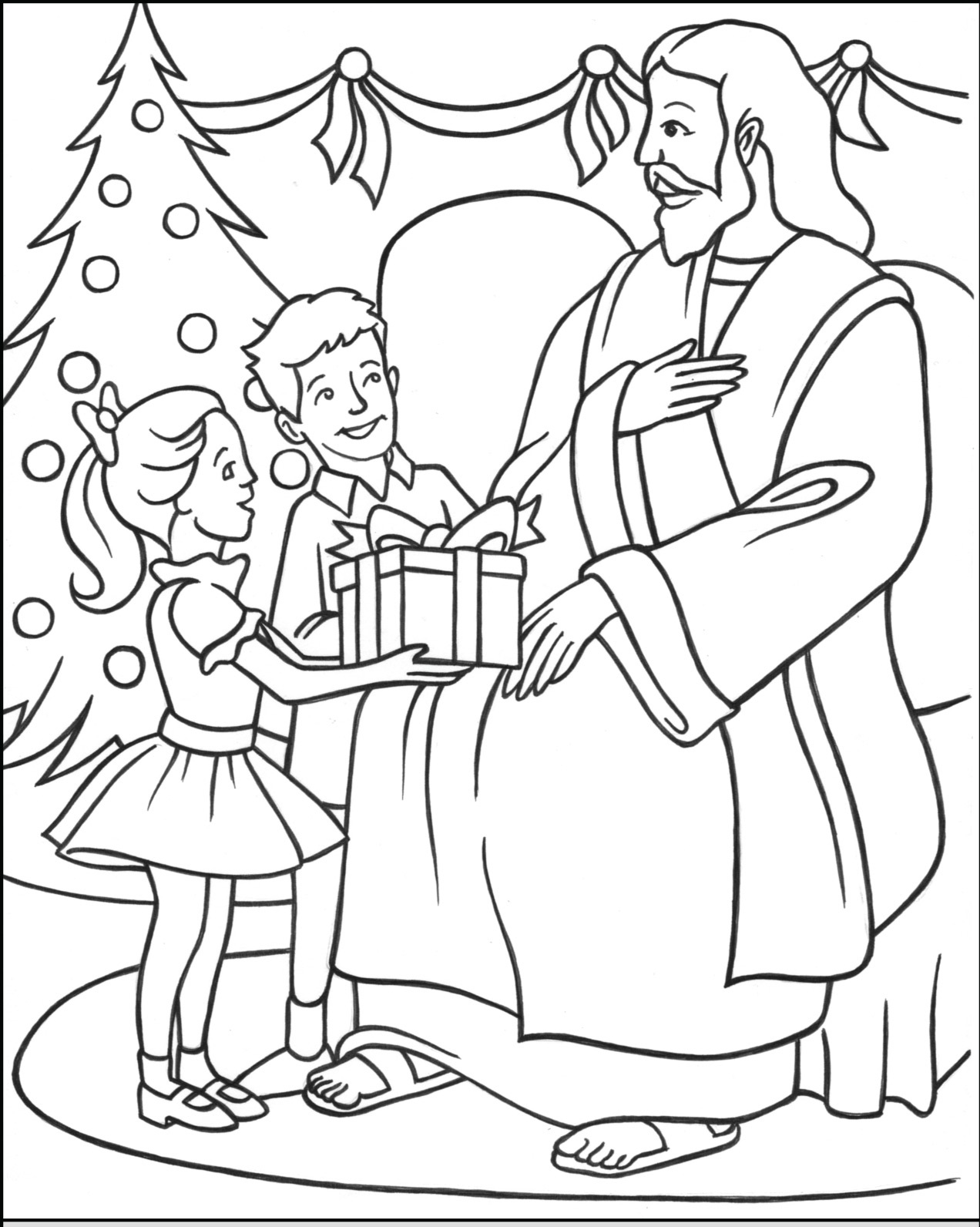 jesus christmas coloring pages