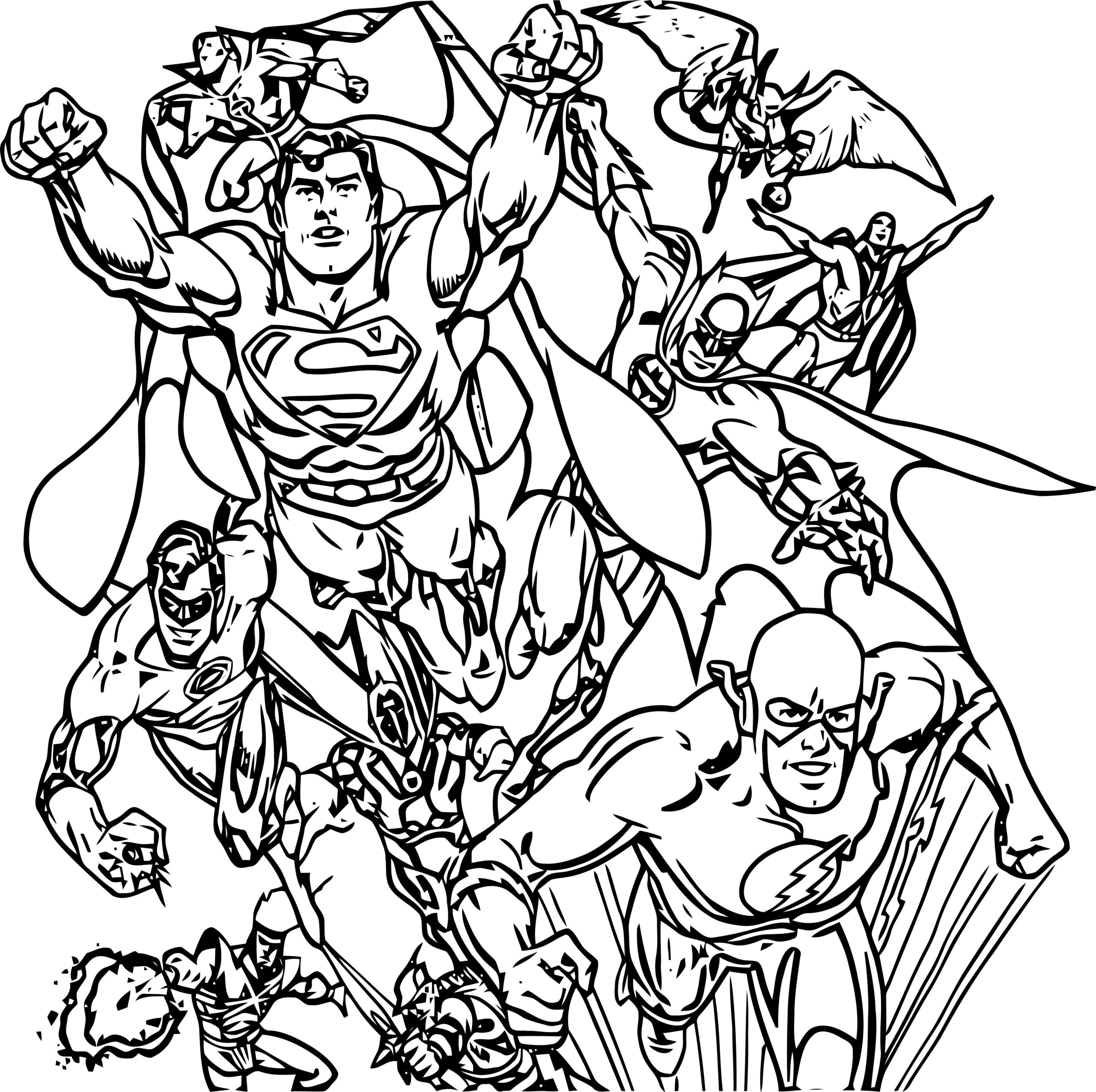 justice league coloring book pages