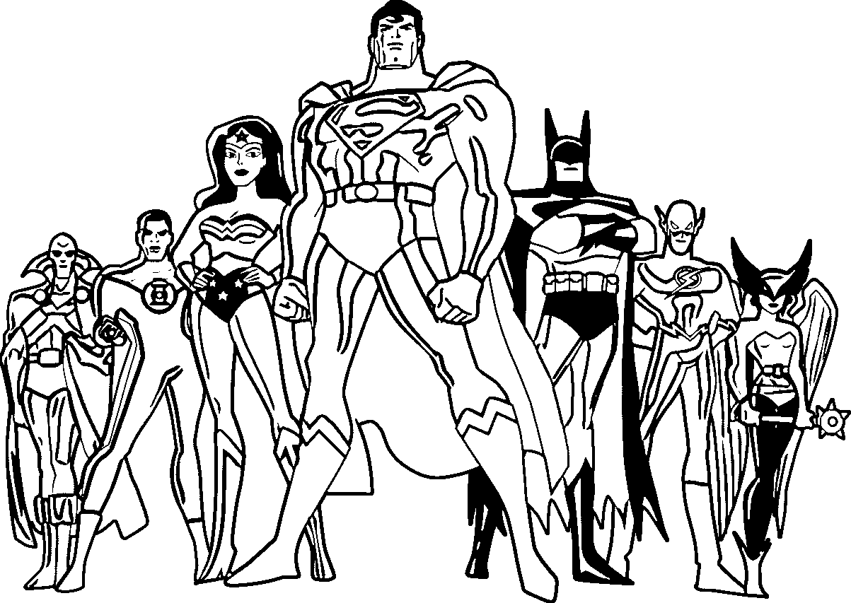justice league coloring pages to print