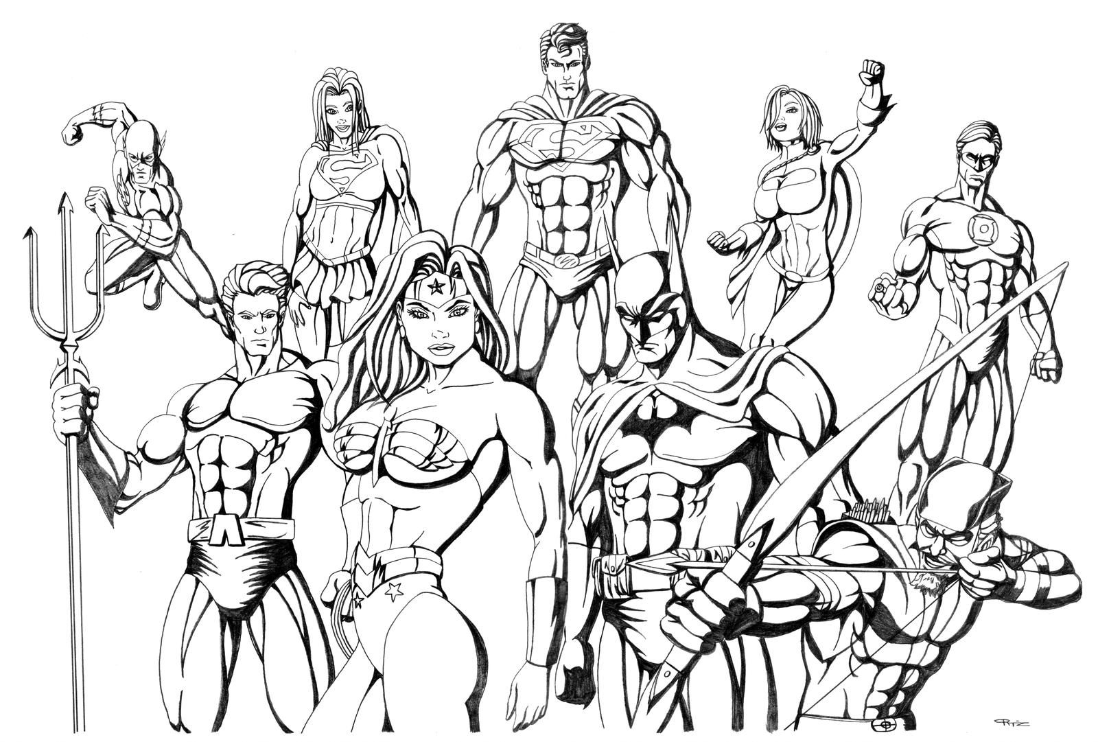 justice league of america coloring pages