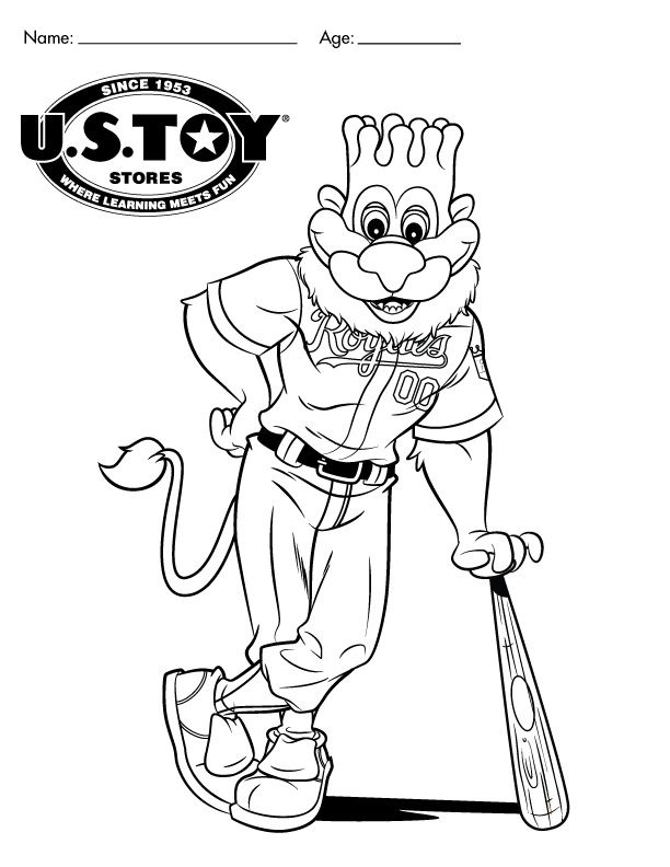kansas city royals mascot coloring pages