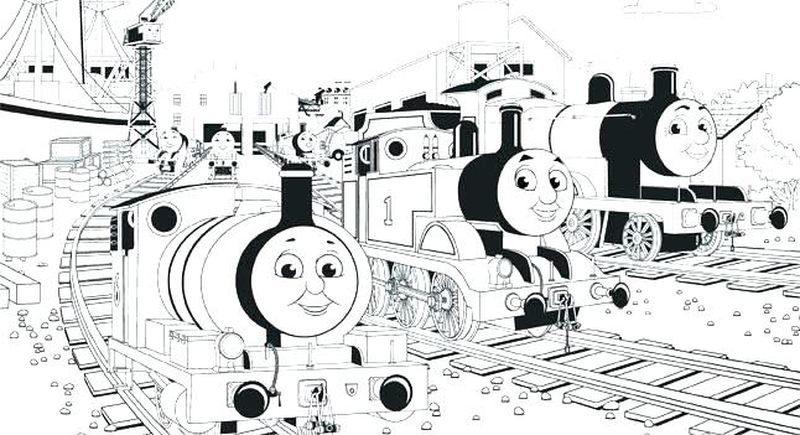 large coloring pages of thomas the train