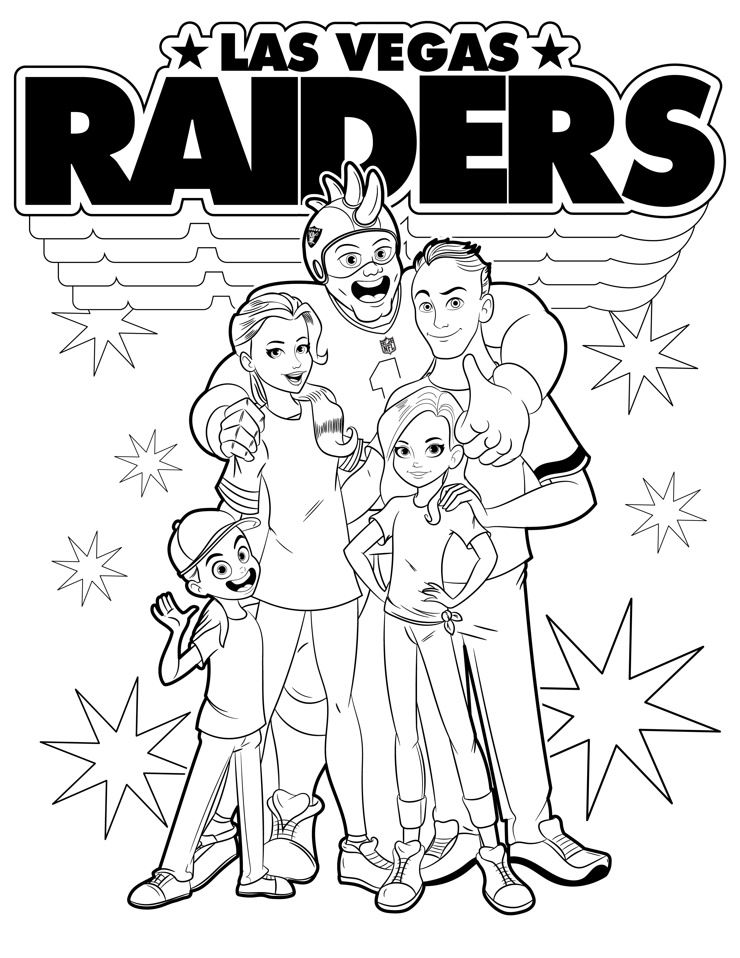 las vegas raiders coloring pages for kids