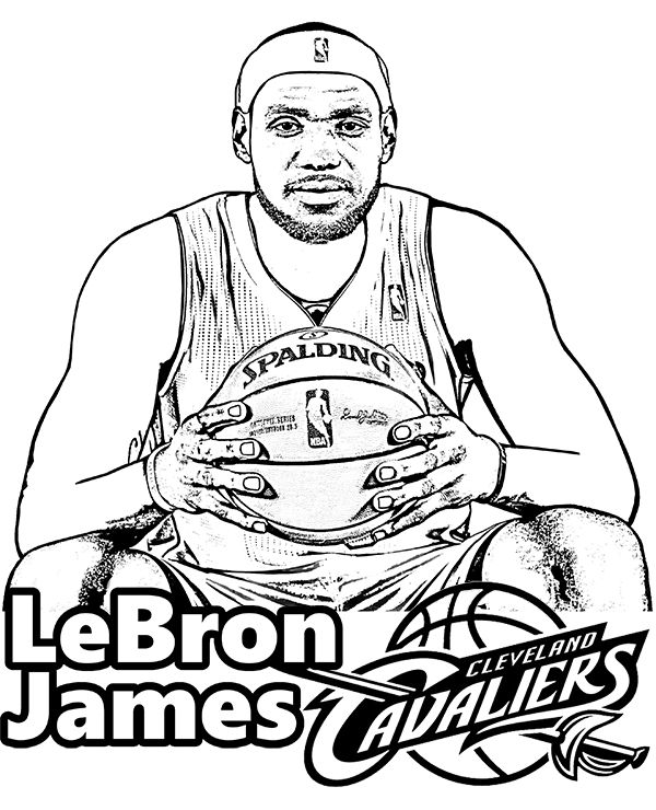 lebron james cleveland cavaliers coloring pages