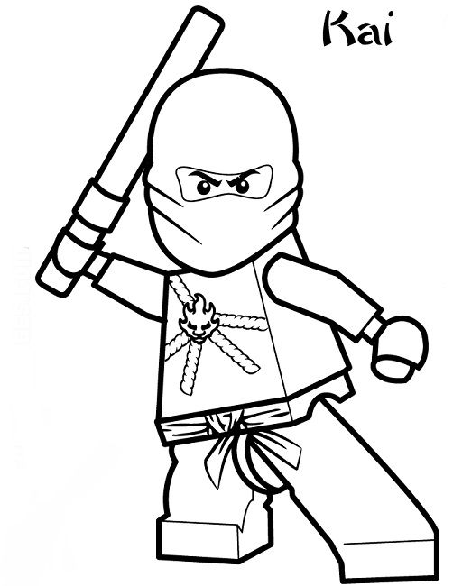 lego ninjago coloring pages kai