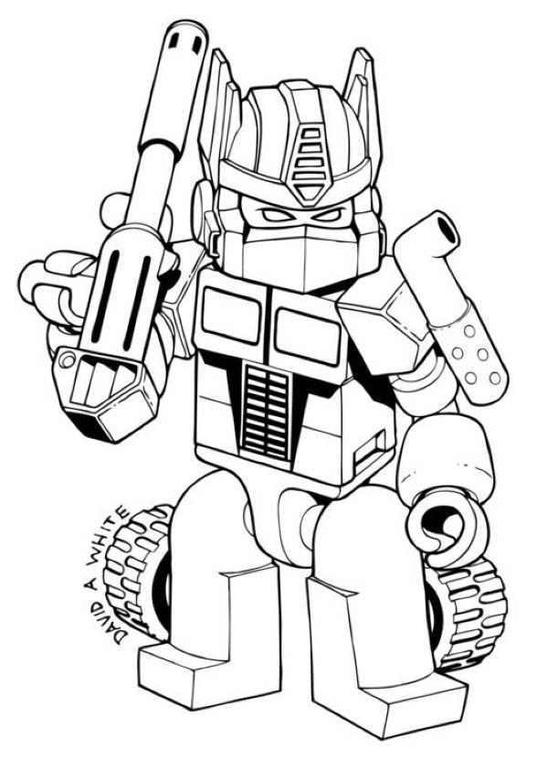 lego optimus prime coloring picture