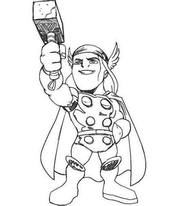lego thor coloring page