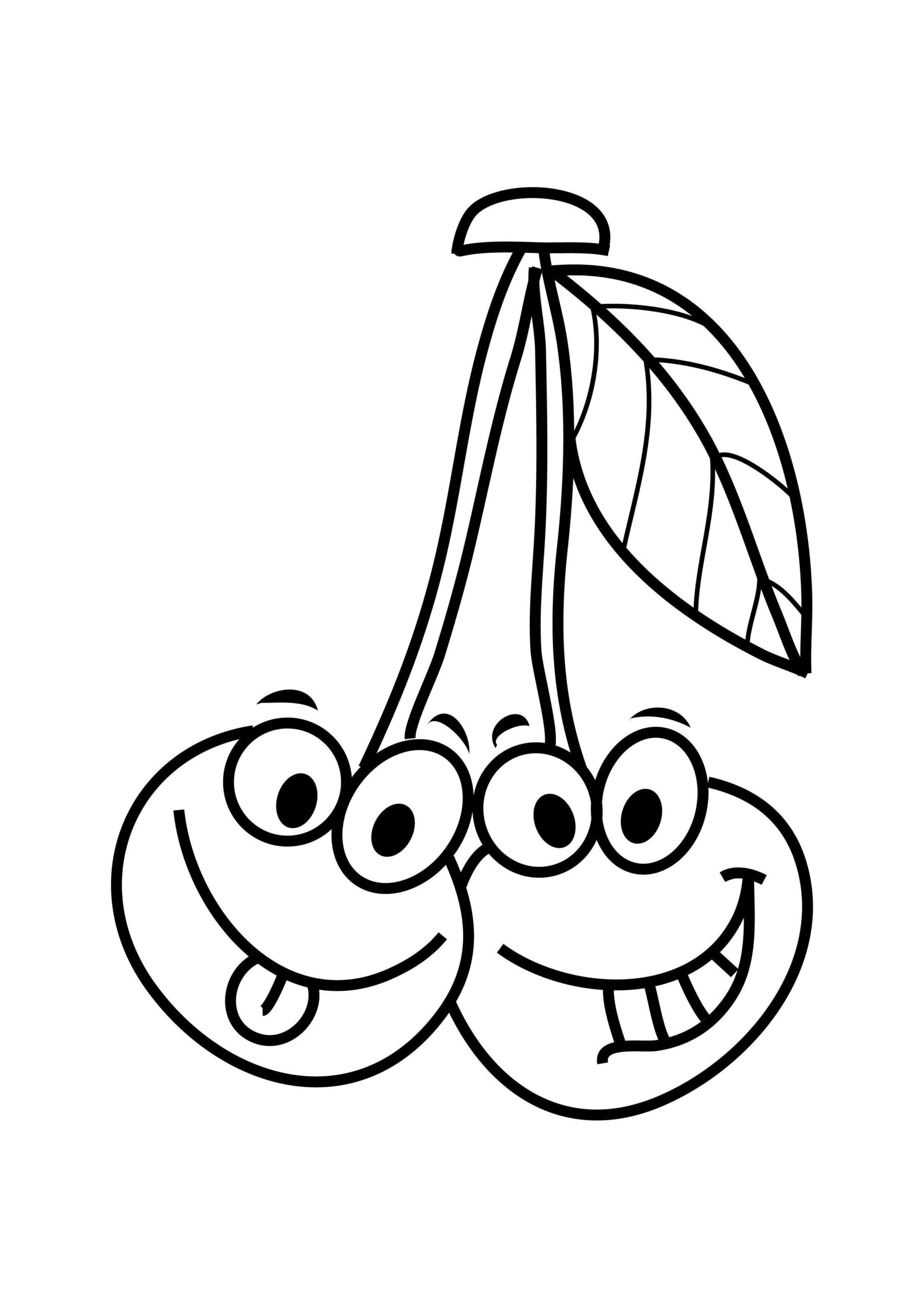 cute fruit coloring pages