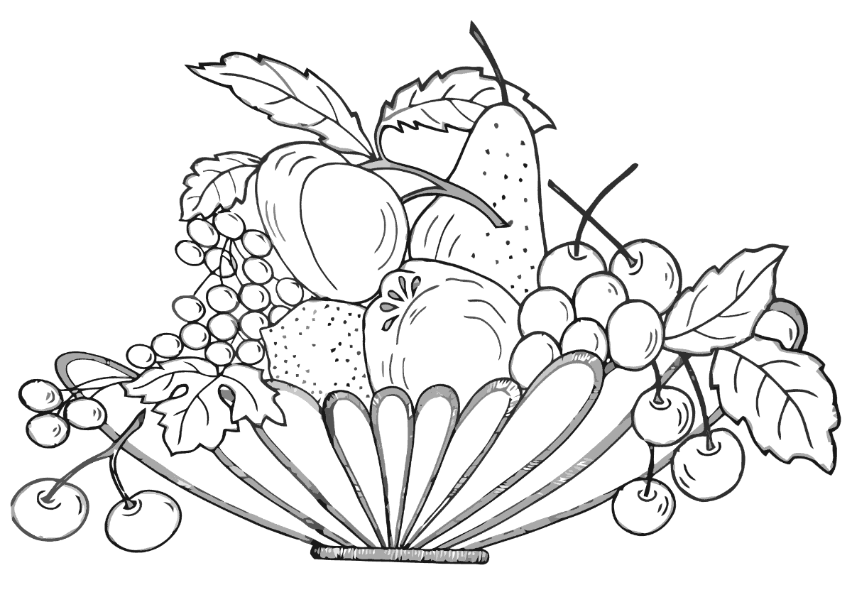 fruit basket coloring pages