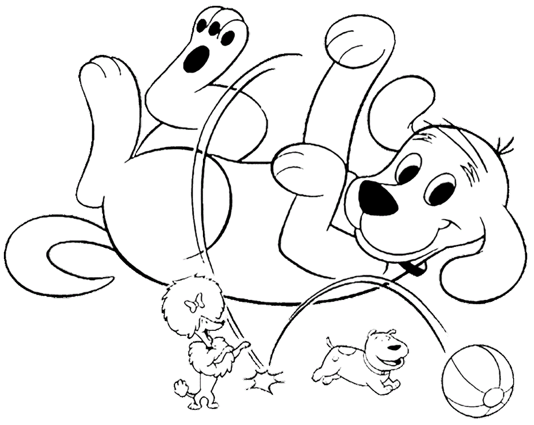 clifford and mimi and mac coloring pages