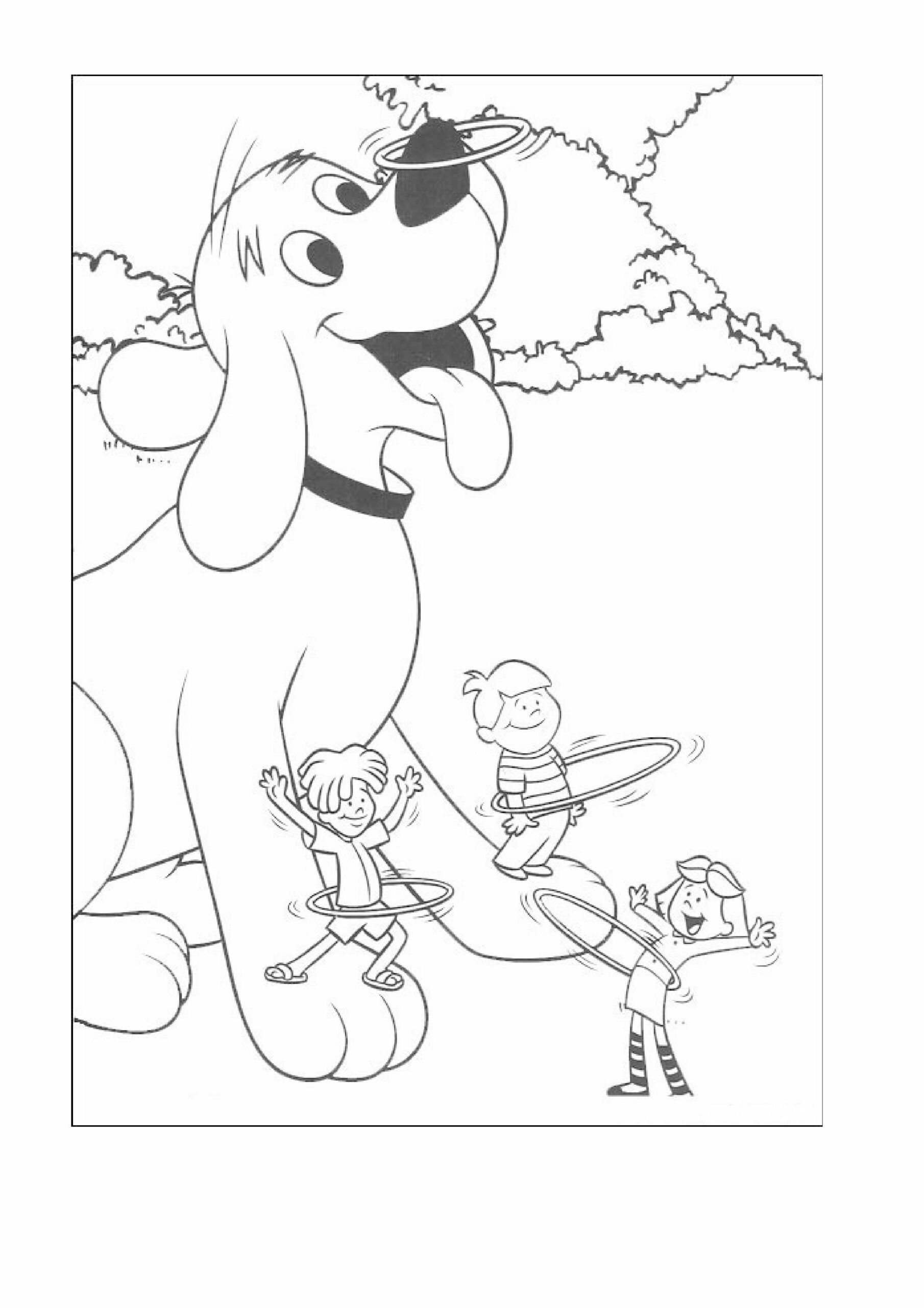 clifford coloring pages for kids