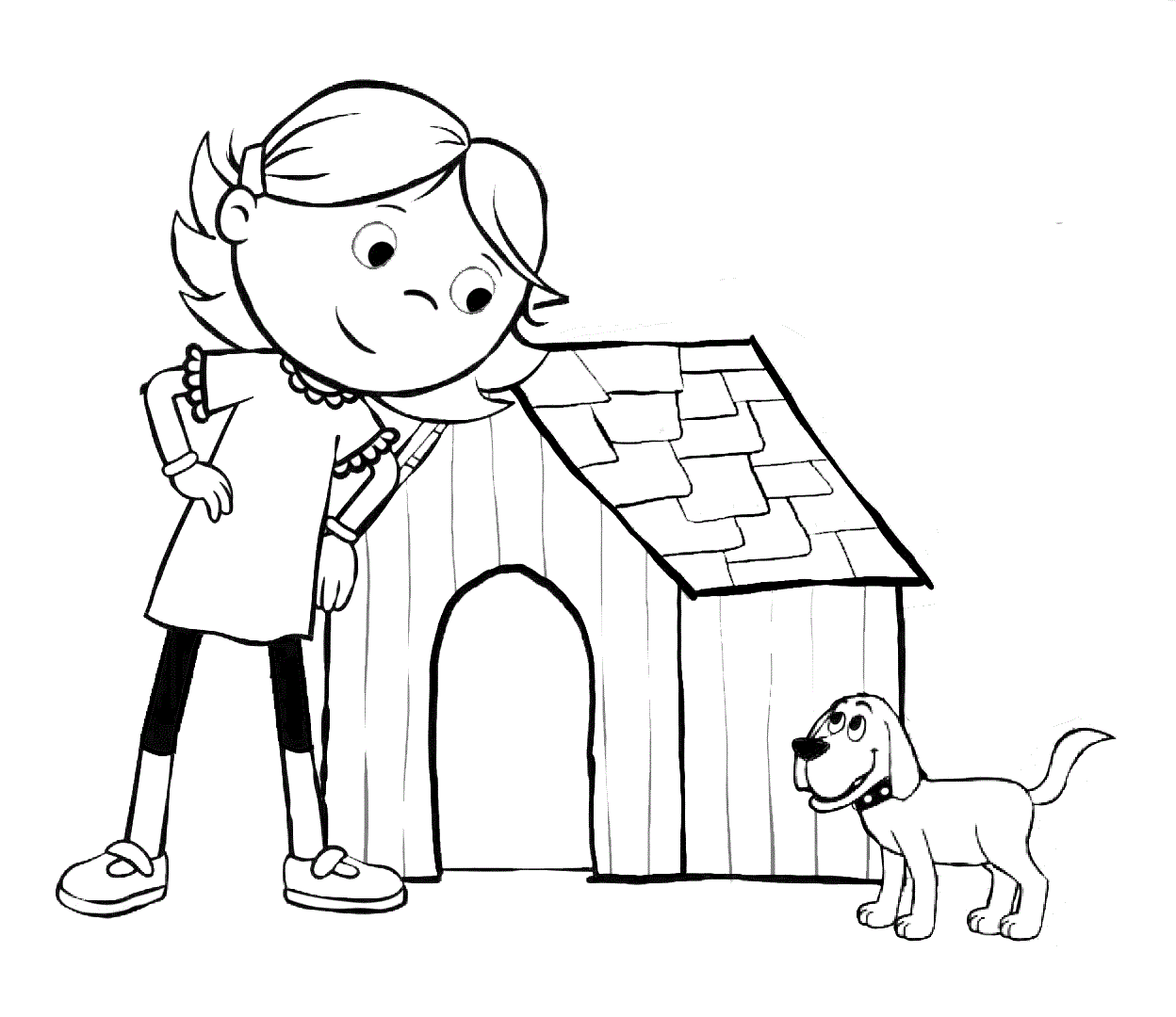 clifford coloring pages kitten