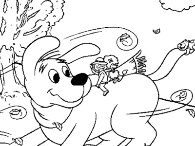 clifford first day of school coloring pages