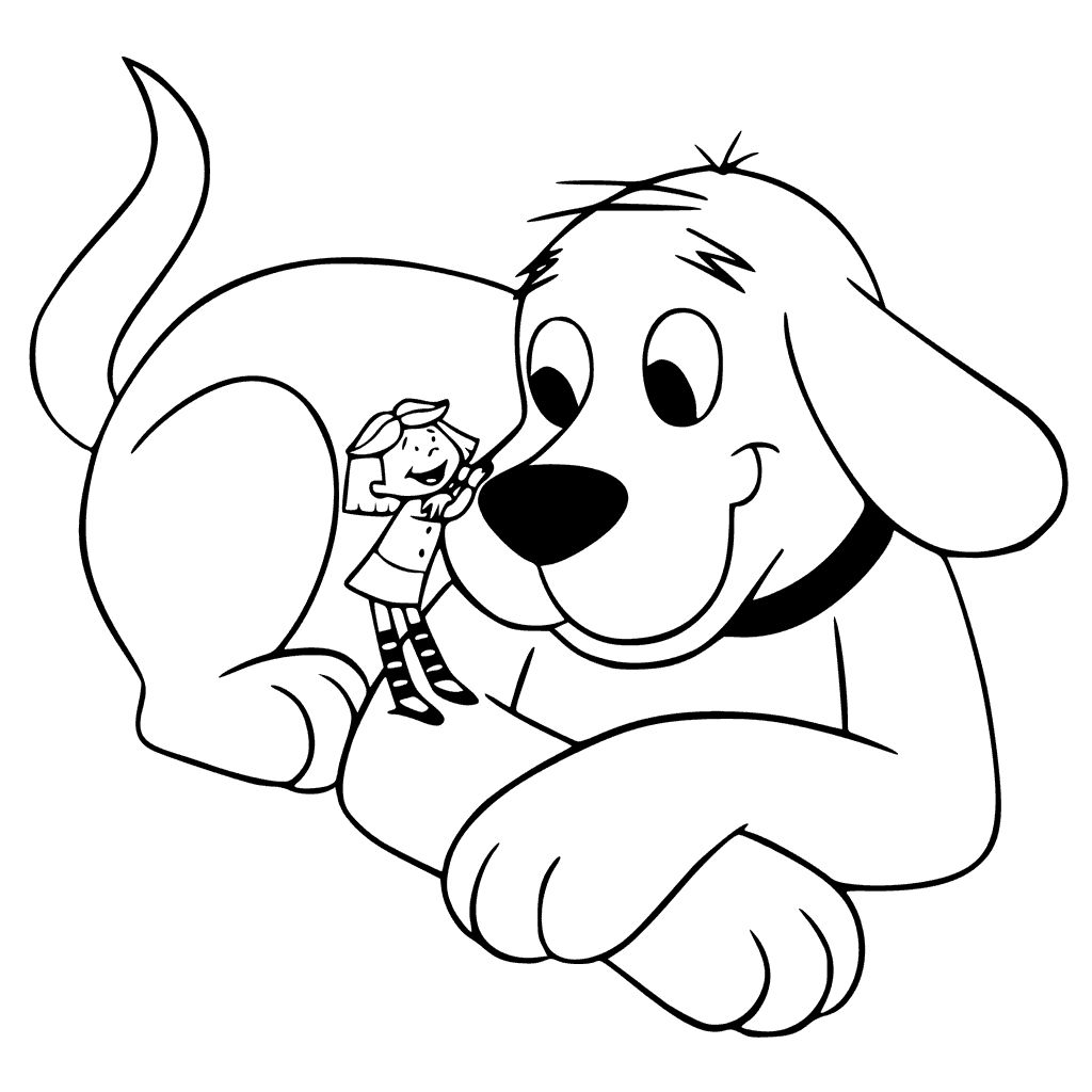 clifford the red dog coloring pages