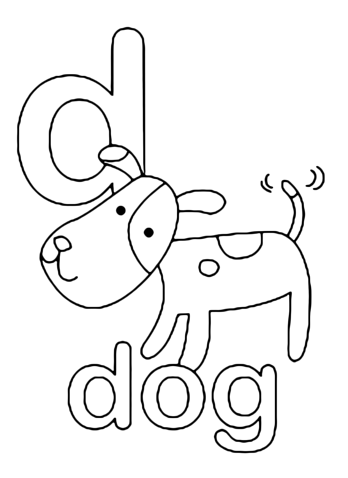 Let's Learn With These Letter D Coloring Pages Pdf - Coloringfolder.com