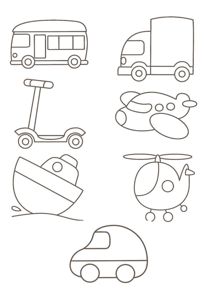 printable transportation coloring pages
