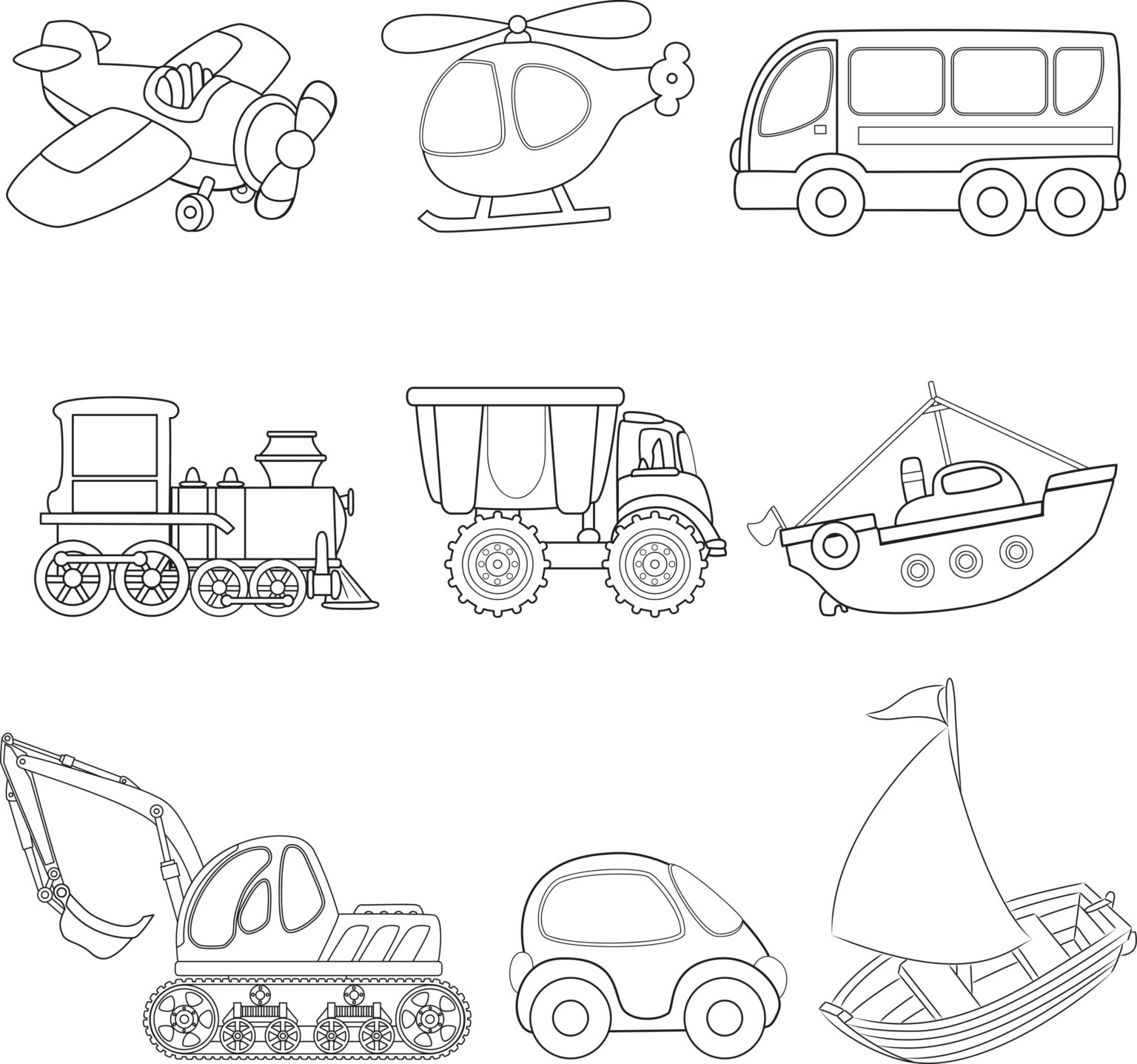 Lets Us Learn With These Transportation Coloring Pages PDF ...