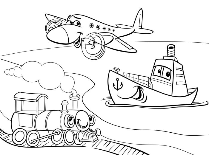 transportation coloring pages for toddlers