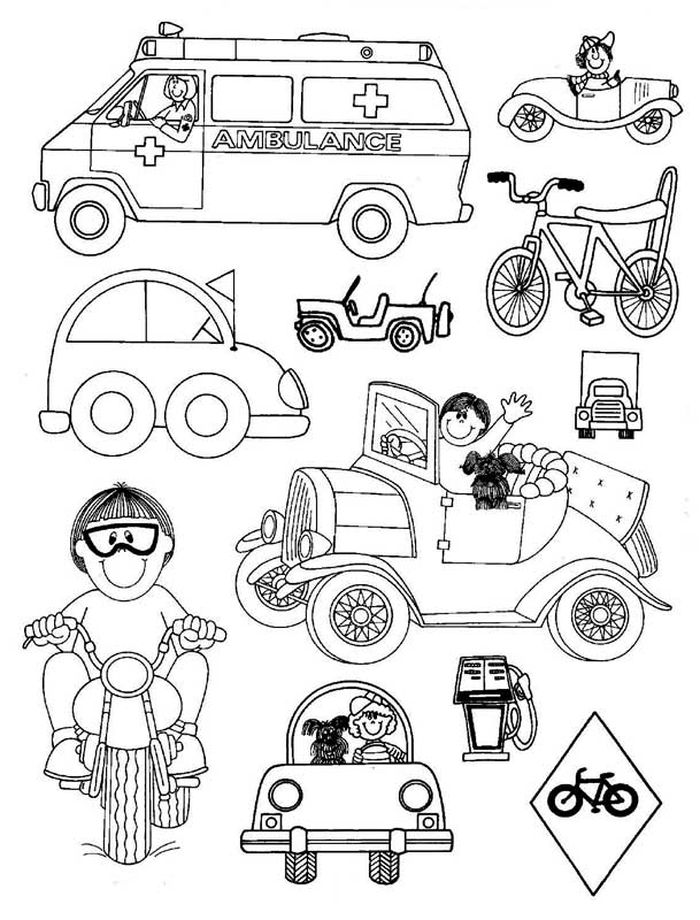 transportation coloring pages pdf