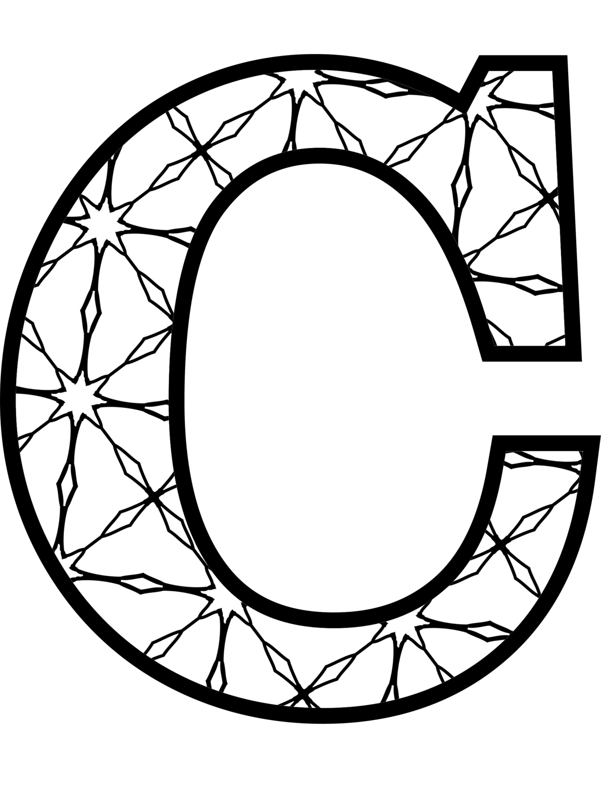 adult coloring pages letter c
