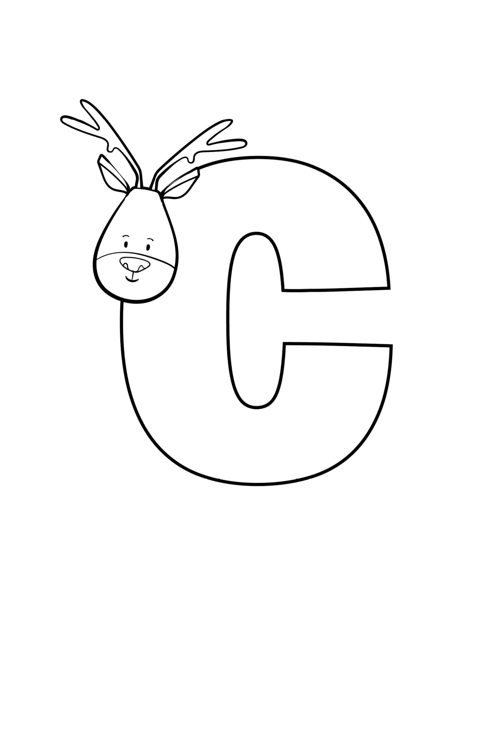 free letter c coloring pages