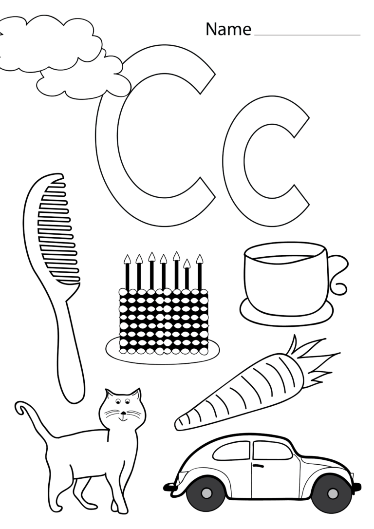 Letter C Coloring Pages Pdf Free To Print - Coloringfolder.com