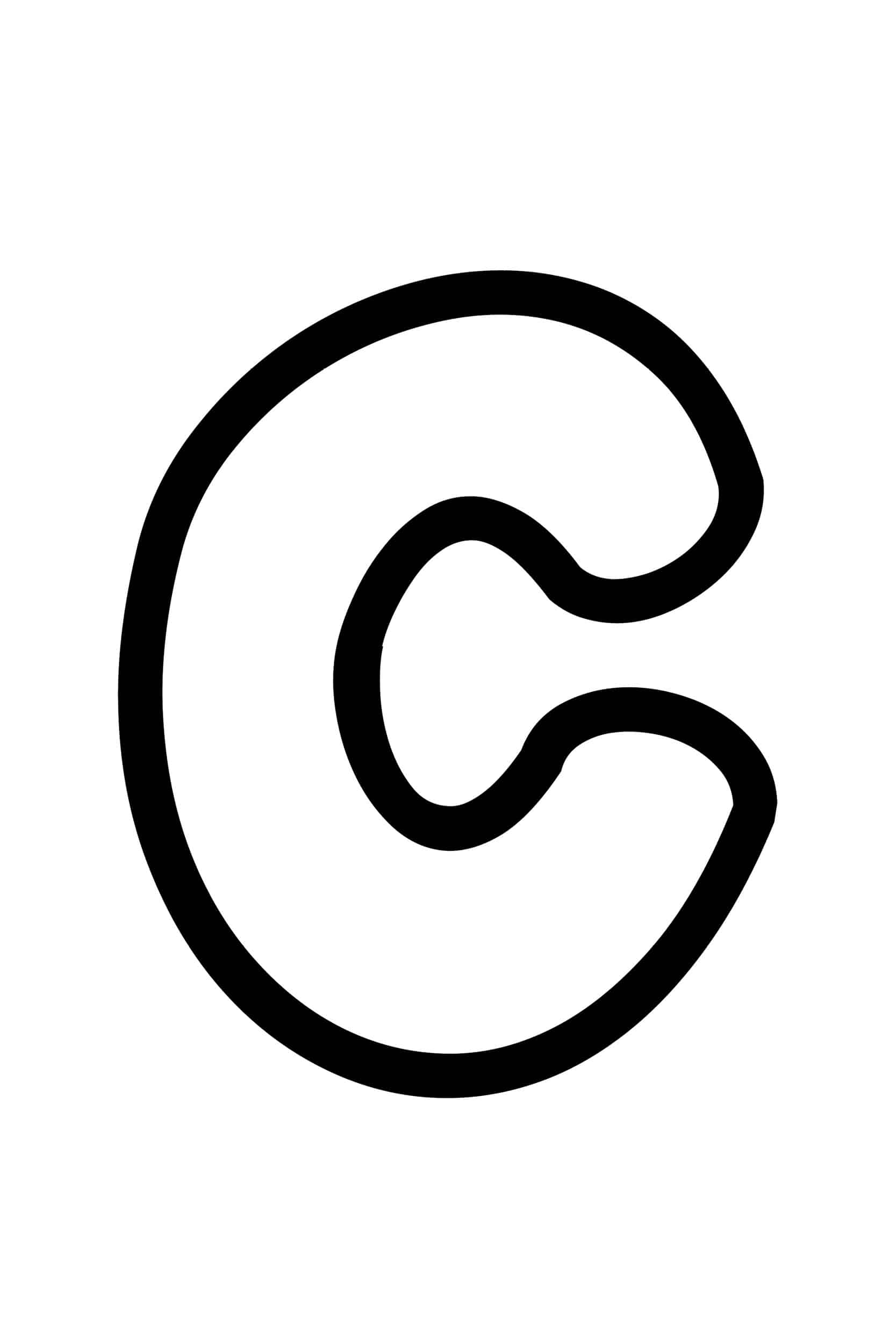 the letter c coloring pages