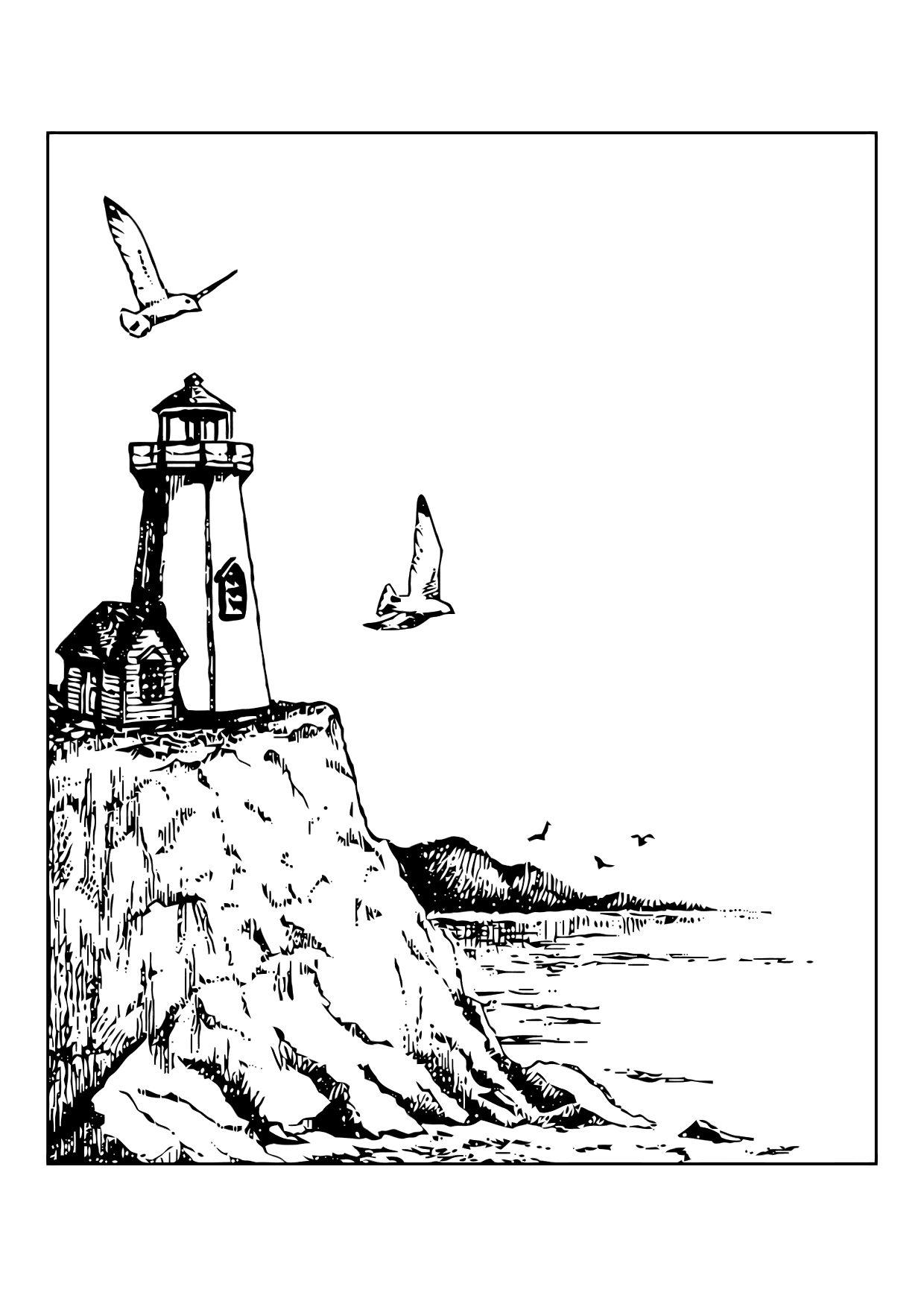 printable adult coloring pages lighthouse
