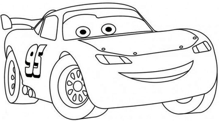 lightning mcqueen coloring page for kids