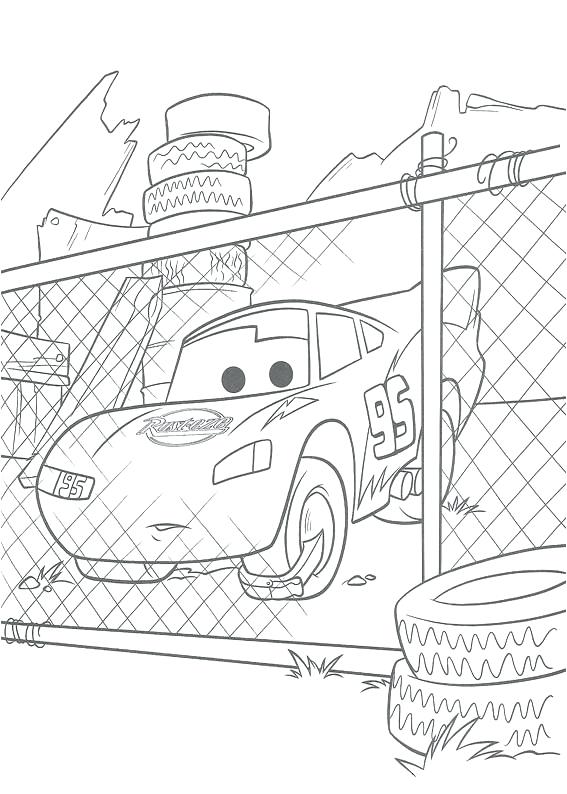 lightning mcqueen coloring page simple