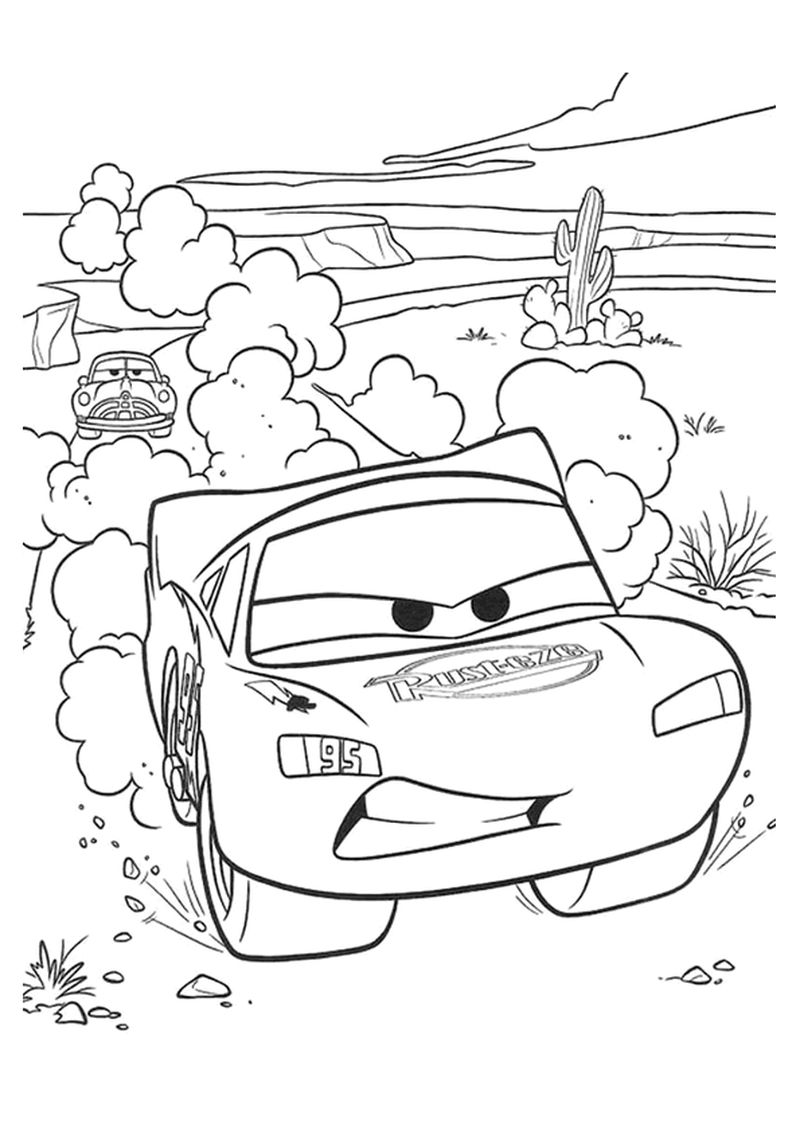 lightning mcqueen coloring page