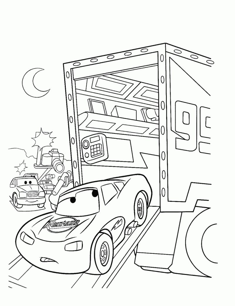 lightning mcqueen coloring page free printable