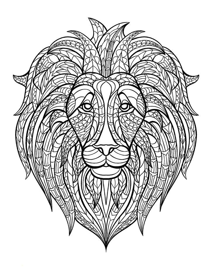 lion coloring pages for adults