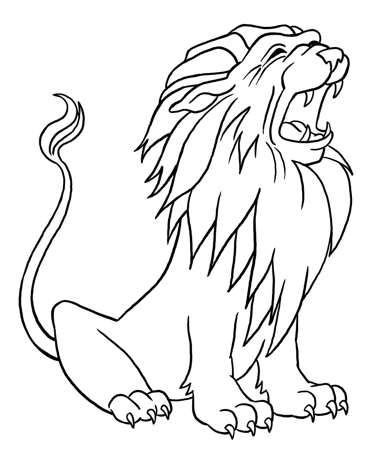 lion coloring pages online print