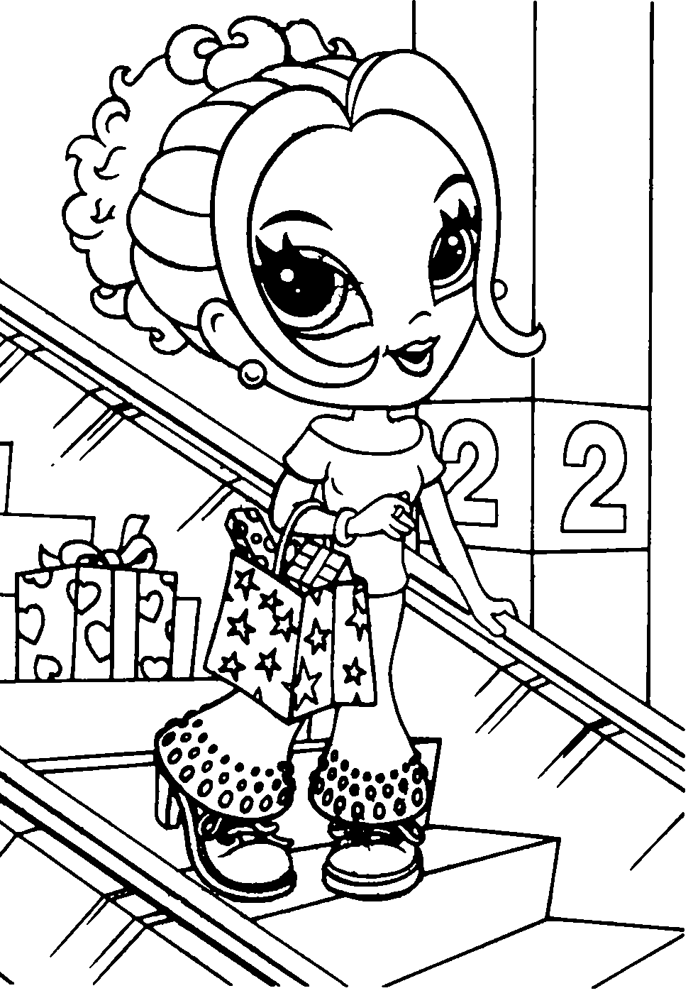lisa frank christmas coloring pages