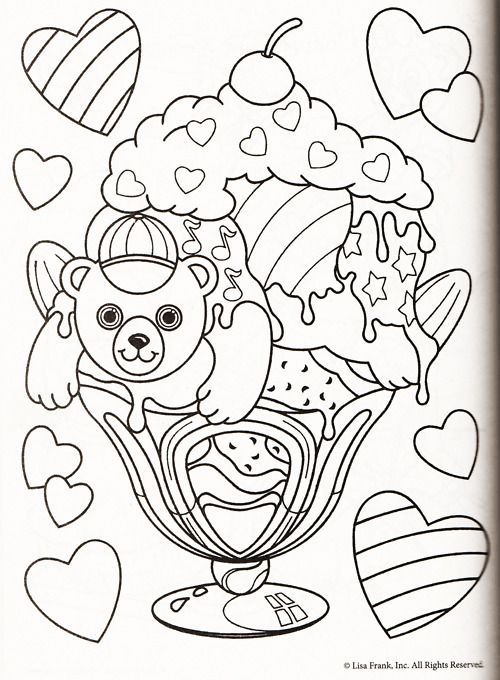 lisa frank unicorn coloring pages